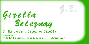 gizella beleznay business card